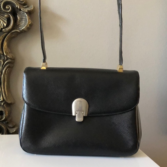 KORET Vintage Saffiano Leather Bag Top Holder - Picture 2 of 16